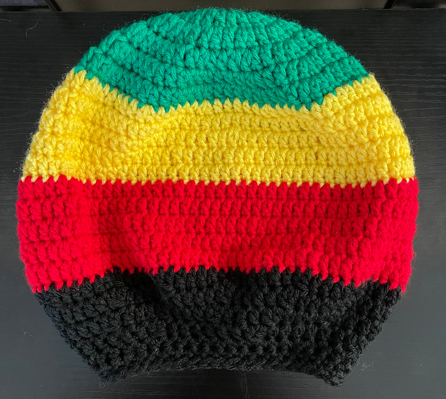 Slouchy Rasta Crochet Beanie