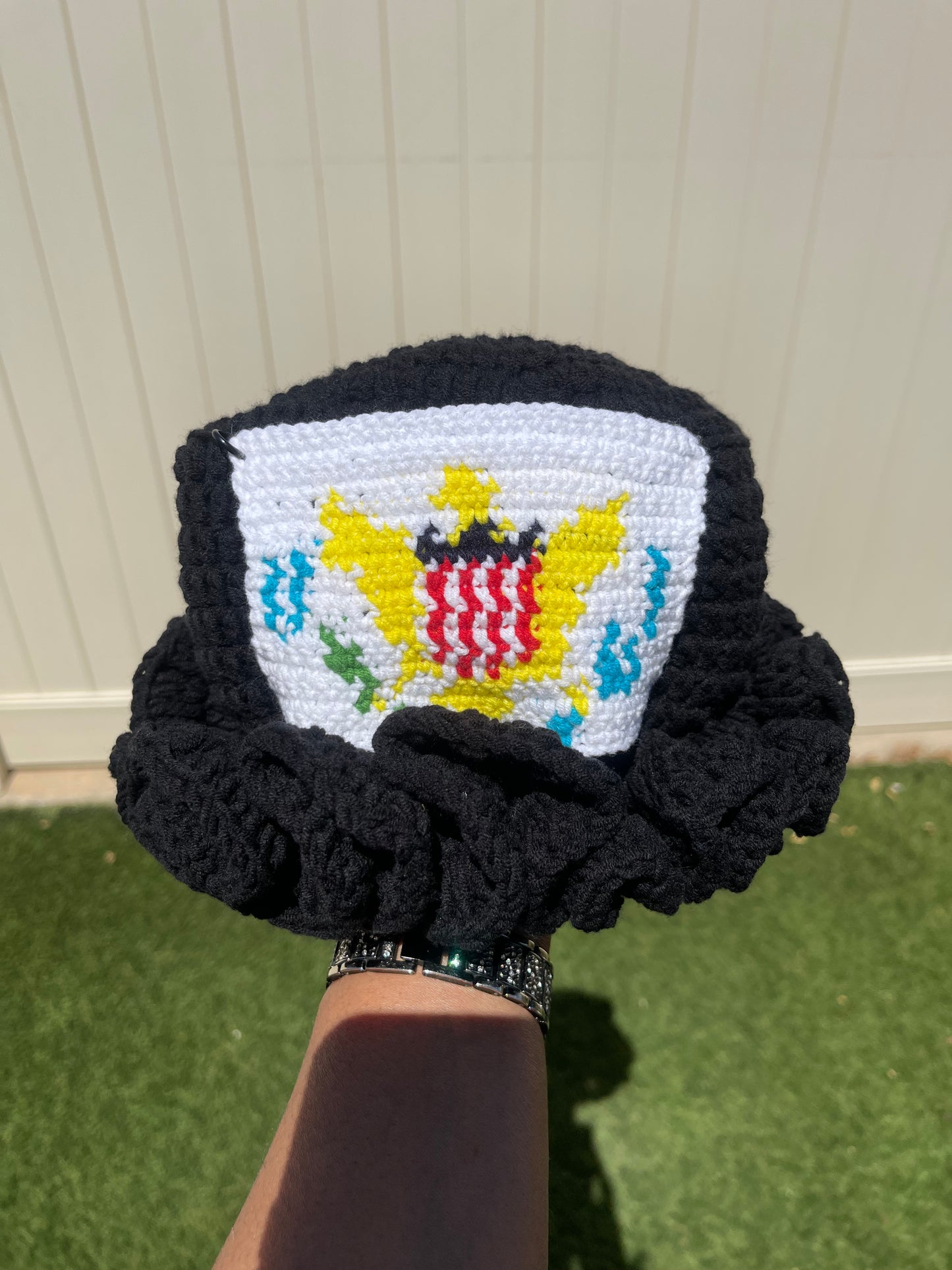 Caribbean Crochet Ruffle Bucket Hat