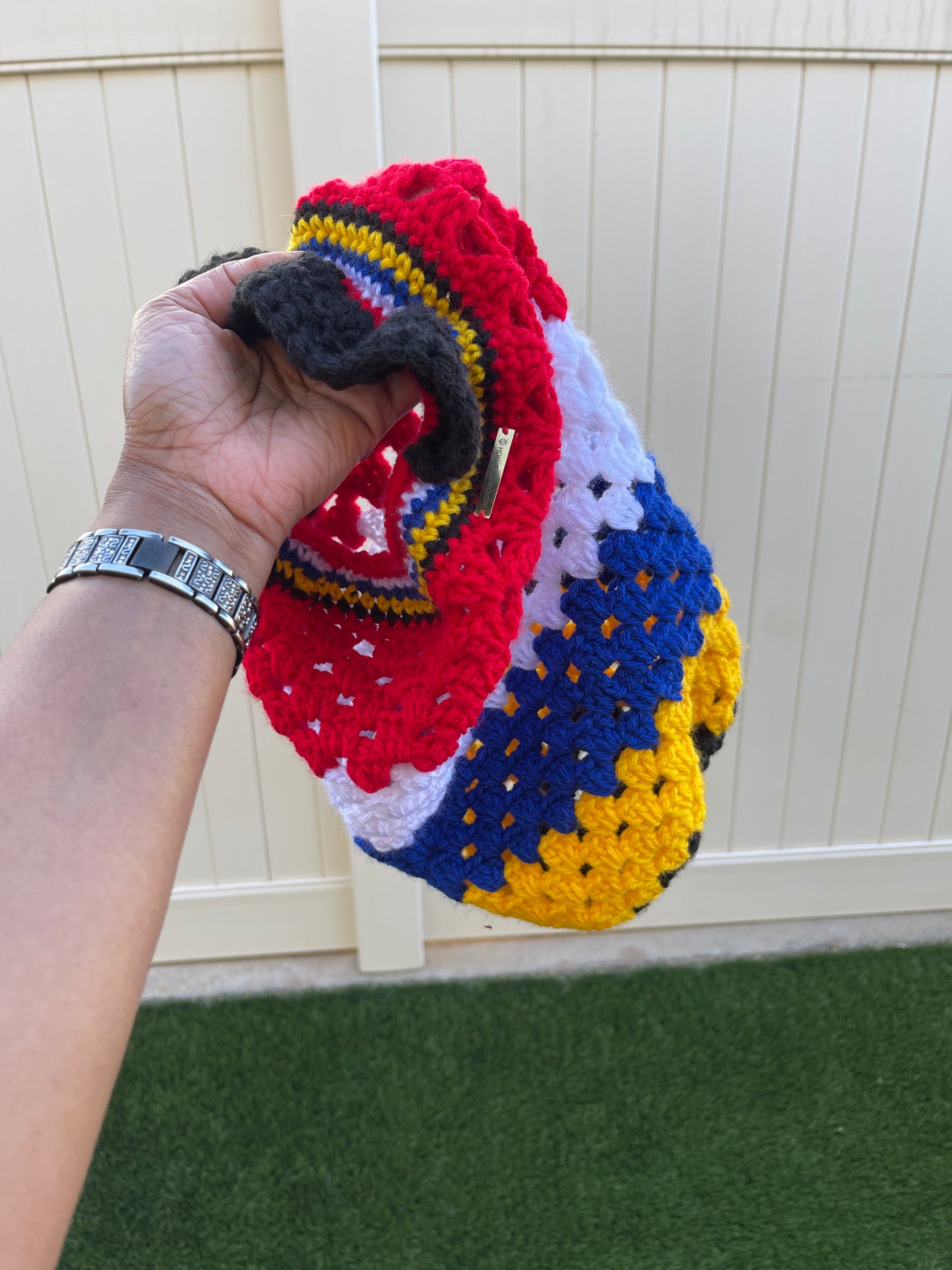Slouchy Rasta Crochet Beanie