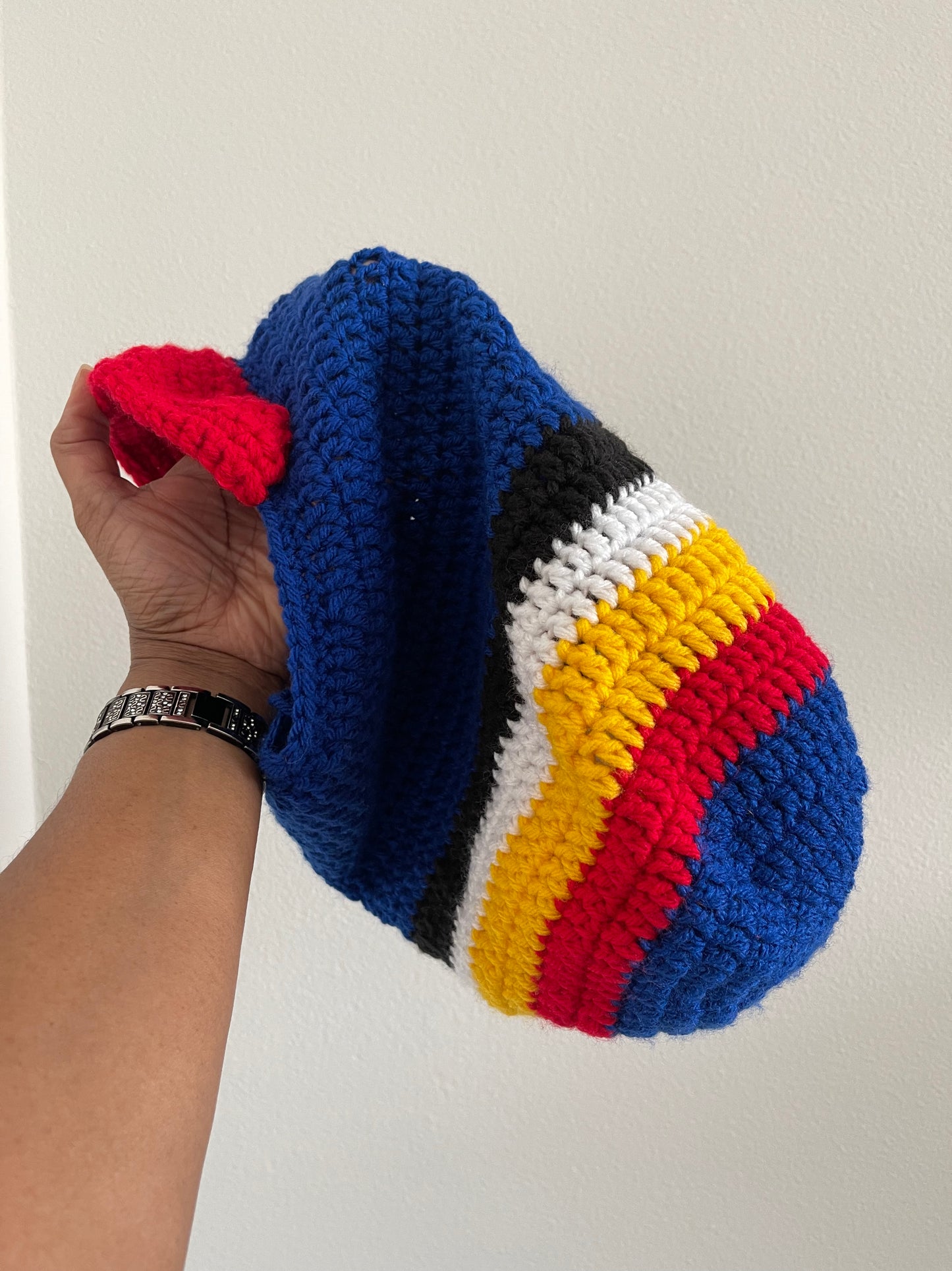 Slouchy Rasta Crochet Beanie