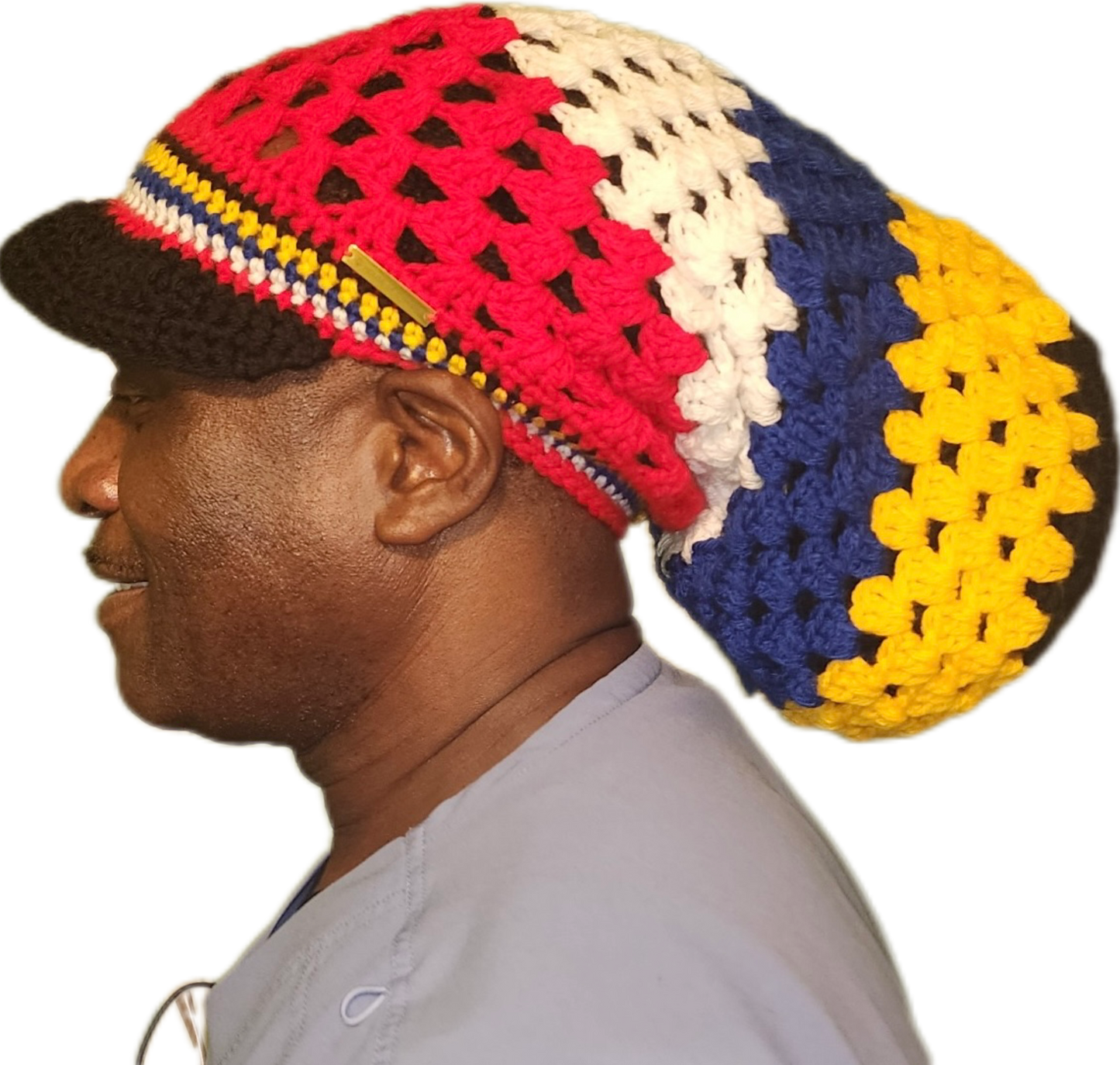 Slouchy Rasta Crochet Beanie