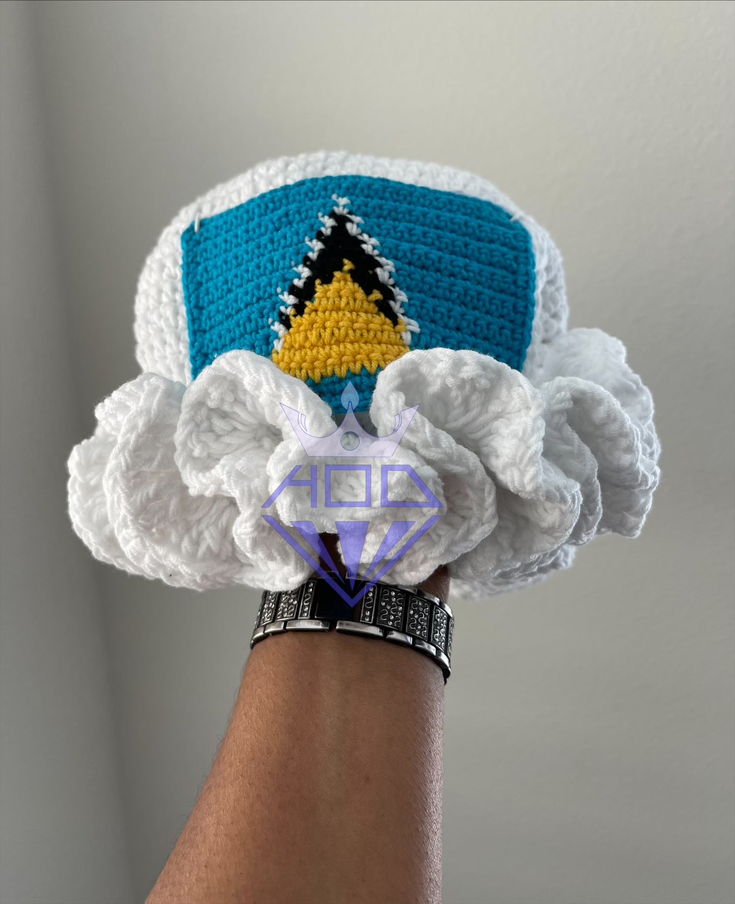 Caribbean Crochet Ruffle Bucket Hat