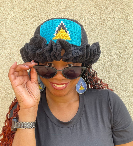 Caribbean Crochet Ruffle Bucket Hat