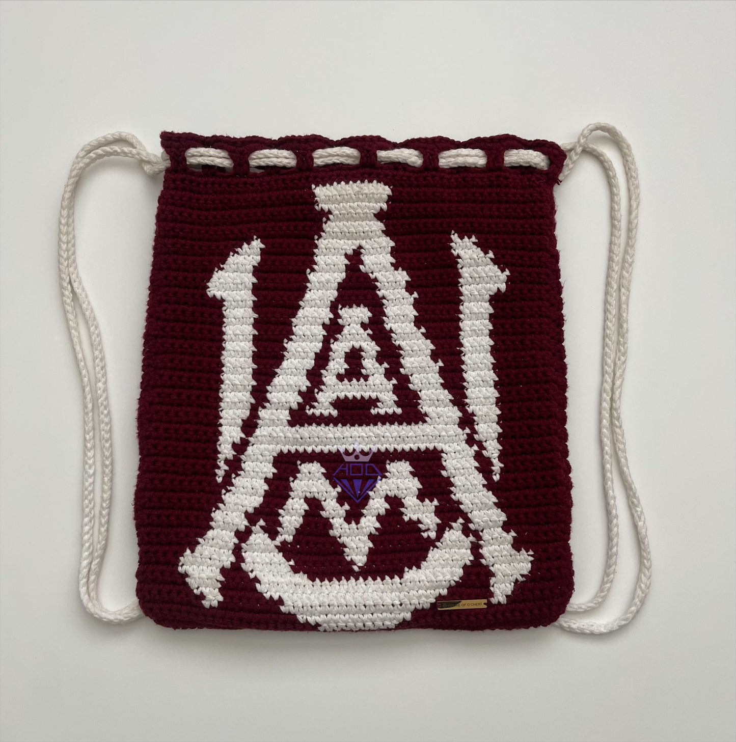 Drawstring Crochet Backpack