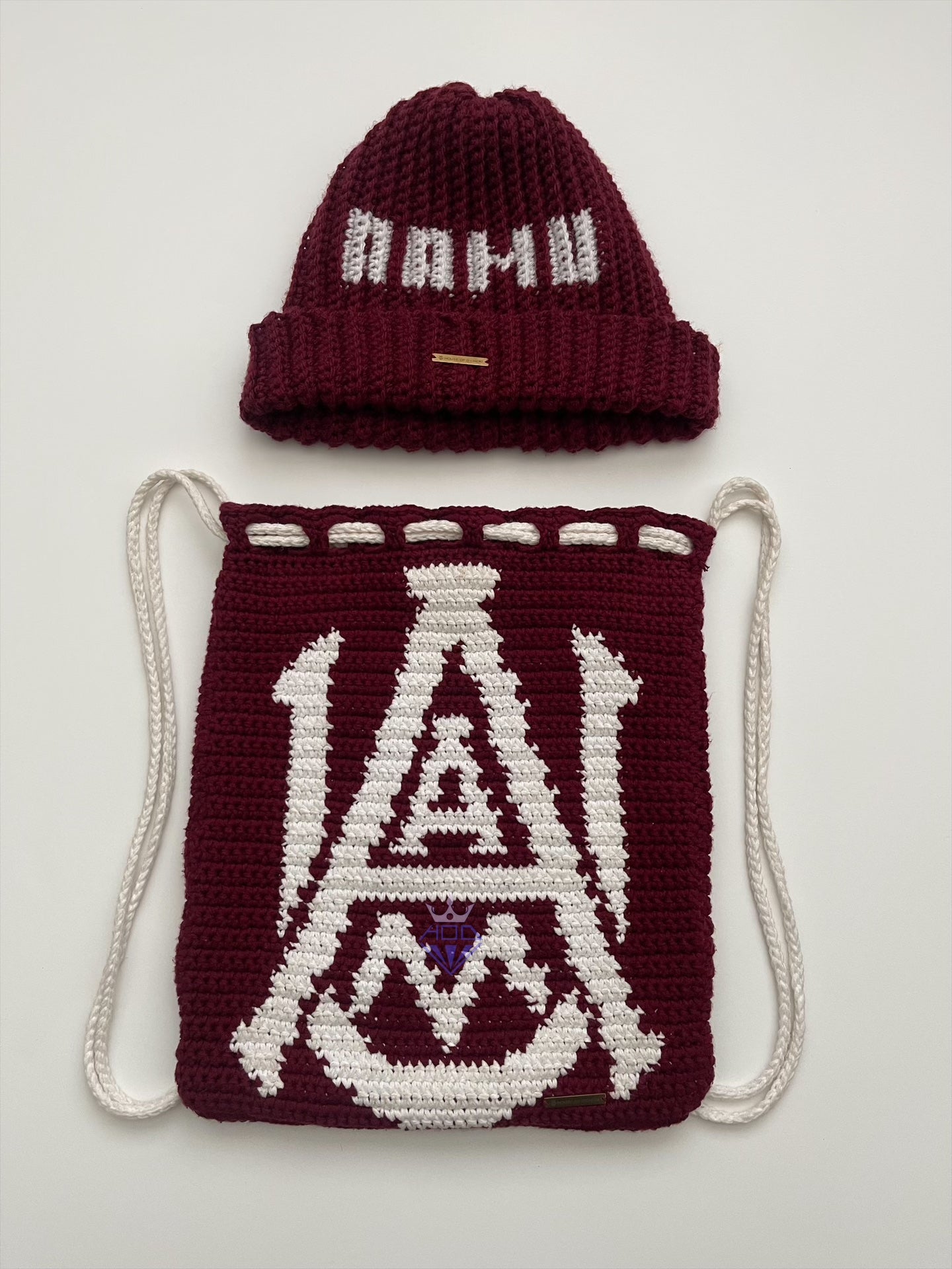 Drawstring Crochet Backpack