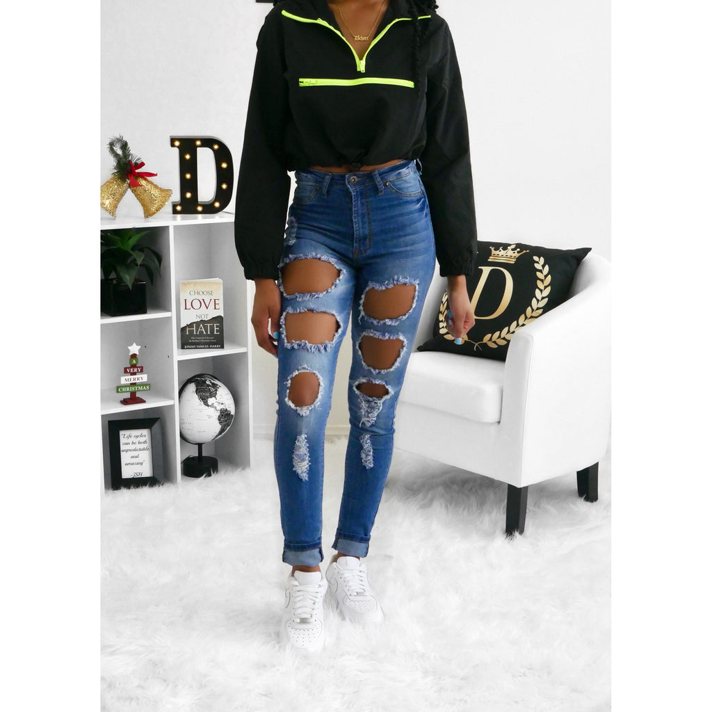 Electric Distressed Jeans