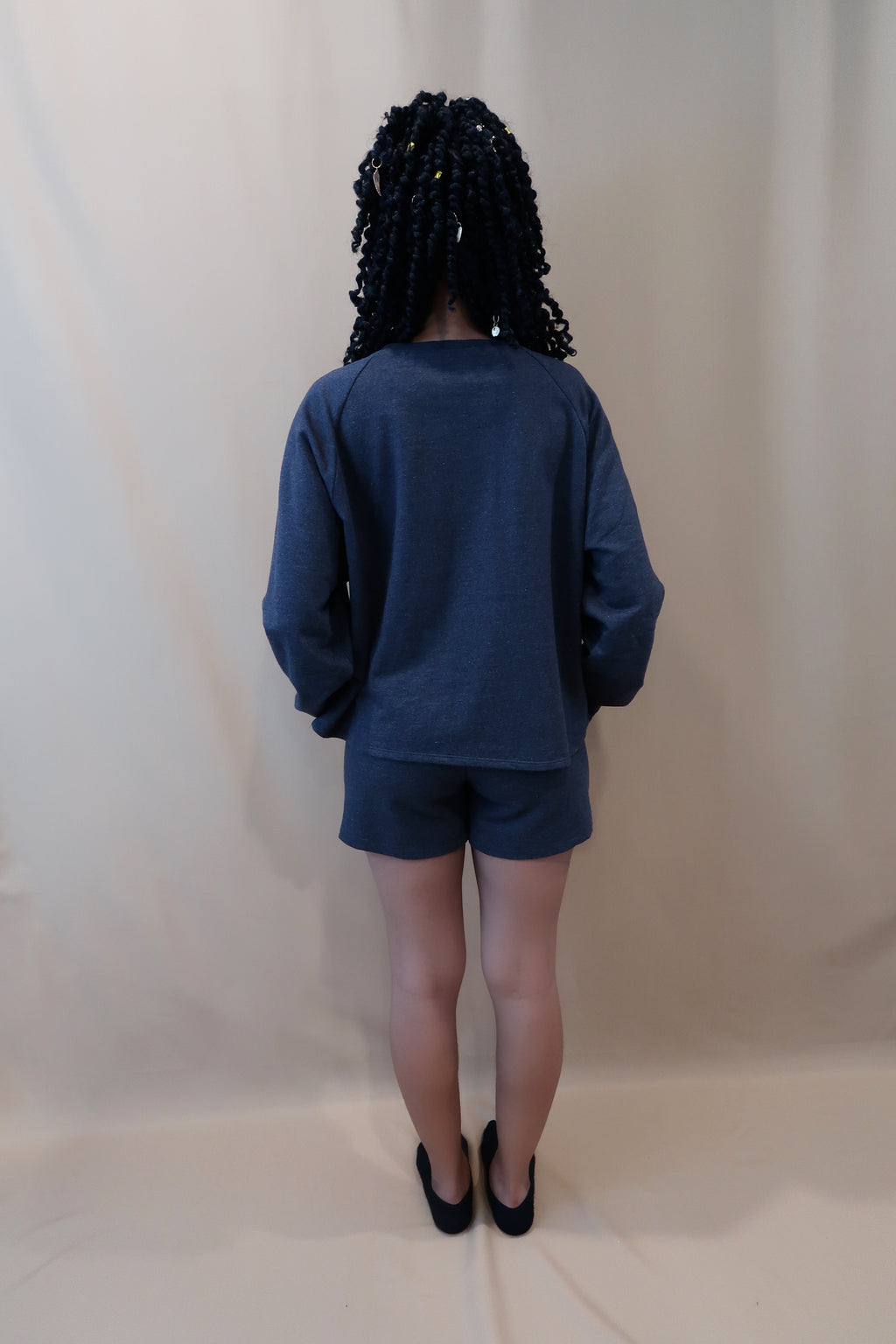 Charcoal Long-Sleeve Short Set