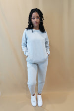 Heather Grey Sweatshirt & Sweatpants Set